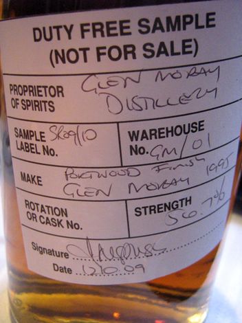 glen moray 1995 cs portwood au salon dugas 2010